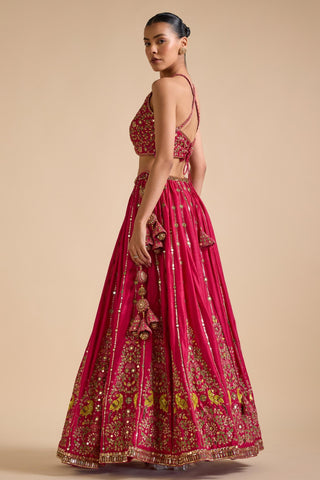Lehenga Set Indian Wedding - Pink Lehenga Set by Prevasu