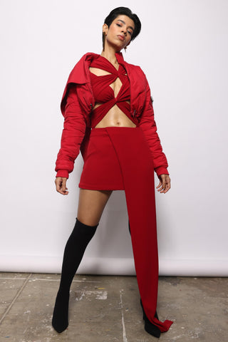 Skirt Contemporary Wear - Red panelled by Essé