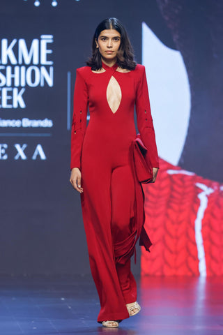 Jumpsuit Contemporary Wear - Red cut out by Essé