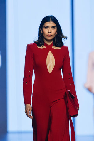 Jumpsuit Contemporary Wear - Red cut out by Essé