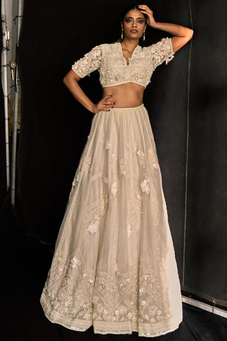 Ivory elegance icon lehenga set