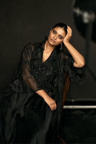 Black fearless icon jacket set