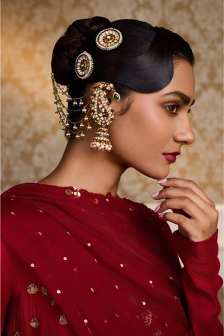 Earrings for Indian Weddings – Multicolor Royal Ranihaar by Amraani