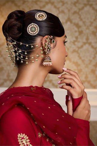 Earrings for Indian Weddings – Multicolor Royal Ranihaar by Amraani