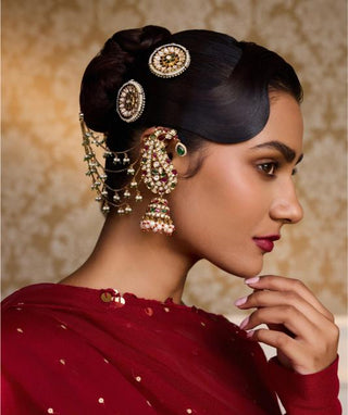 Earrings for Indian Weddings – Multicolor Royal Ranihaar by Amraani