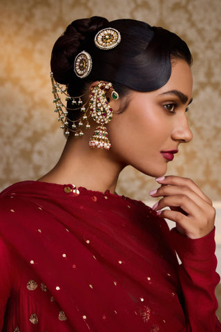 Earrings for Indian Weddings – Multicolor Royal Ranihaar by Amraani