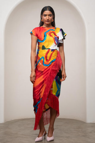 Midi Dress for Contemporary Wear - Siro Ruel Crossover by Advait