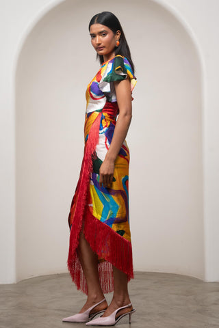 Midi Dress for Contemporary Wear - Siro Ruel Crossover by Advait