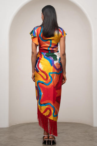 Midi Dress for Contemporary Wear - Siro Ruel Crossover by Advait