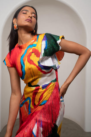 Midi Dress for Contemporary Wear - Siro Ruel Crossover by Advait