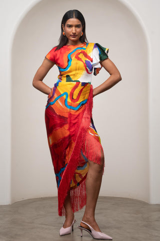 Midi Dress for Contemporary Wear - Siro Ruel Crossover by Advait