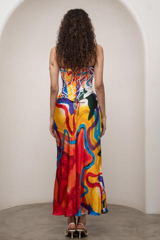 Co-ord Set for Contemporary Wear - Multicolor Siro Ruel by Advait