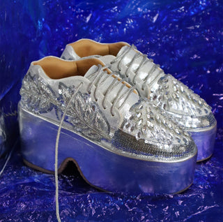 Snowflake luxe silver shoes
