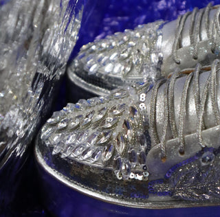 Snowflake luxe silver shoes