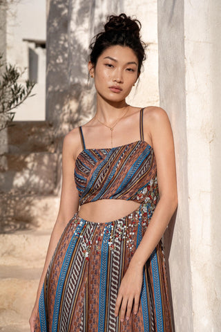 Dress Contemporary Wear - Multicolor Sahara Glow by Nautanky