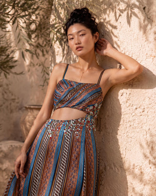 Dress Contemporary Wear - Multicolor Sahara Glow by Nautanky