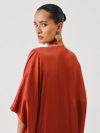 Kaftan for Contemporary Wear – Orange Regal by Aroka
