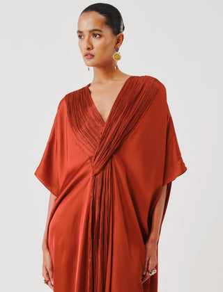 Kaftan for Contemporary Wear – Orange Regal by Aroka