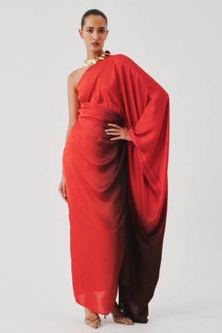 Dress for Contemporary Wear – Red Burning Crimson by Aroka