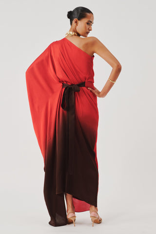 Dress for Contemporary Wear – Red Burning Crimson by Aroka