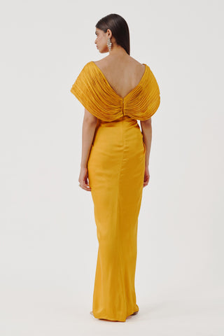 Gown for Indian Wedding – Yellow Golden Glow by Aroka