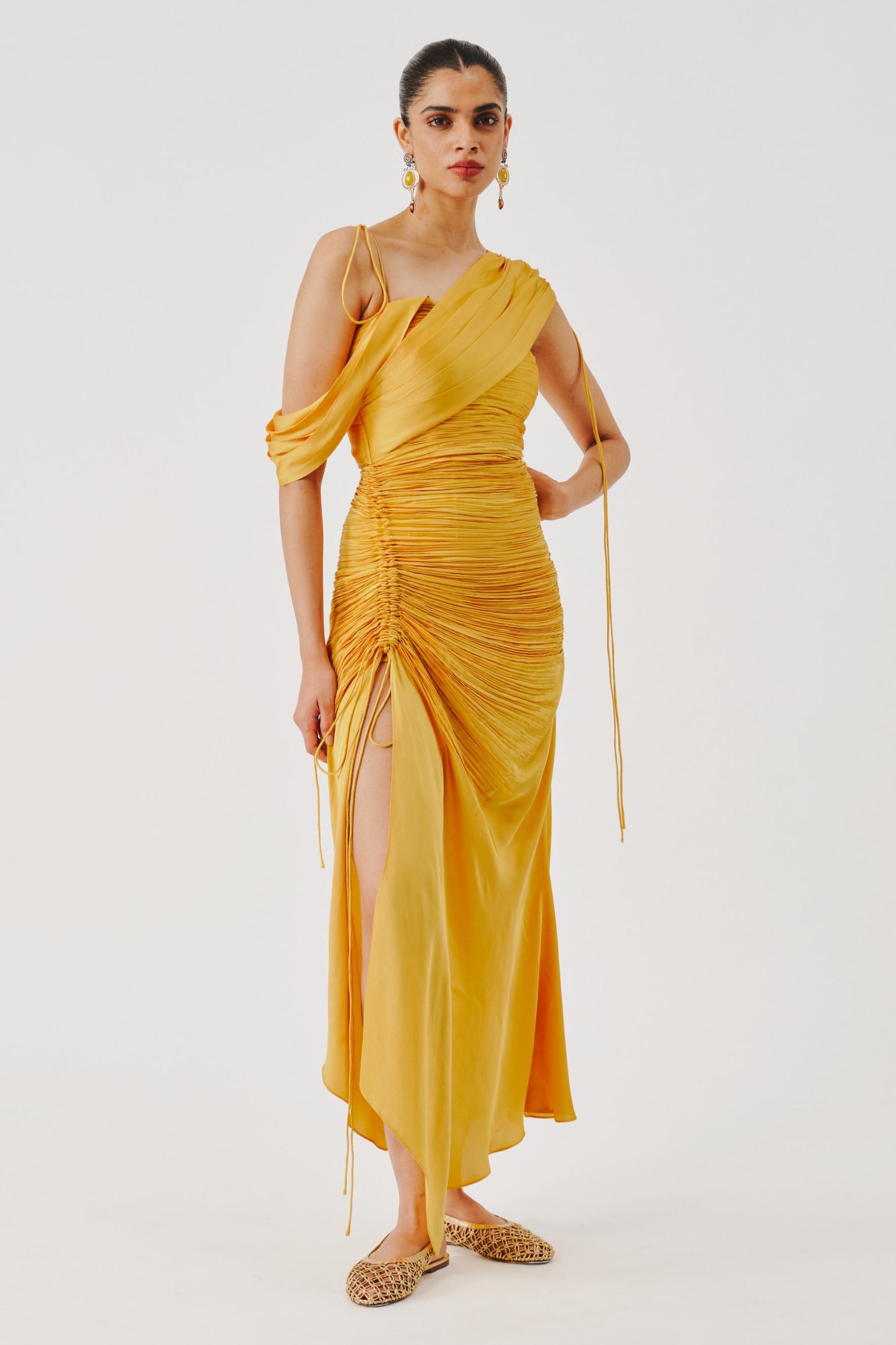 Dress – Yellow Ray Dress Contemporary Wear – Aroka