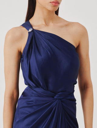 Sarong dress for Contemporary Wear – Blue Drape by Aroka