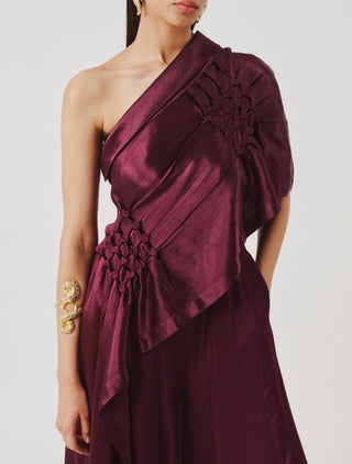 Pisa top contemporary wear – Maroon Modern Essential by Aroka