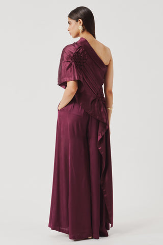 Pisa top contemporary wear – Maroon Modern Essential by Aroka