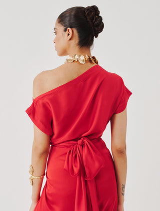 Renaissance Blouse for Contemporary Wear – Red by Aroka