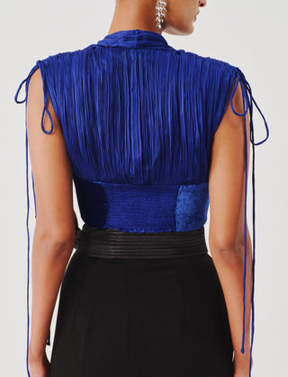 Blue corset top for Contemporary Wear – Veronica Edition by Aroka