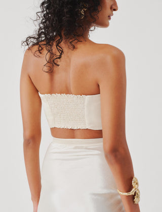 Bandeau top for Contemporary Wear – Ivory Mystery by Aroka