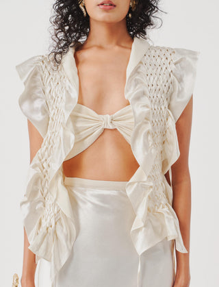 Bandeau top for Contemporary Wear – Ivory Mystery by Aroka