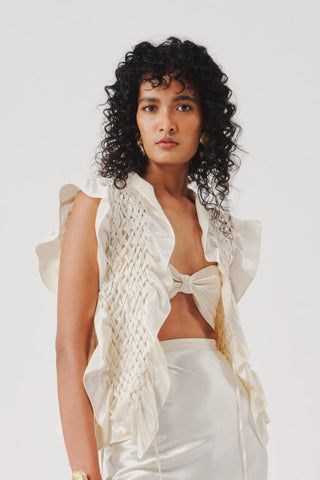 Bandeau top for Contemporary Wear – Ivory Mystery by Aroka