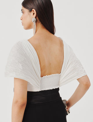 Crop top for Contemporary Wear – White Eden by Aroka