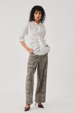 Cotton twist shirt for Contemporary Wear – White Organic Cotton by Aroka