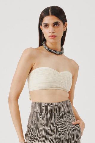 Bandeau top for Contemporary Wear – White Vivian by Aroka