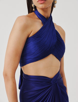 Blue halter top for Contemporary Wear – Hope Edition by Aroka