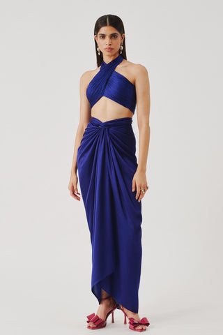 Blue halter top for Contemporary Wear – Hope Edition by Aroka