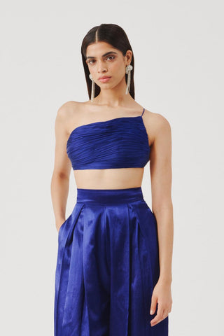 Blue pants for Contemporary Wear – Boulevard Edition by Aroka