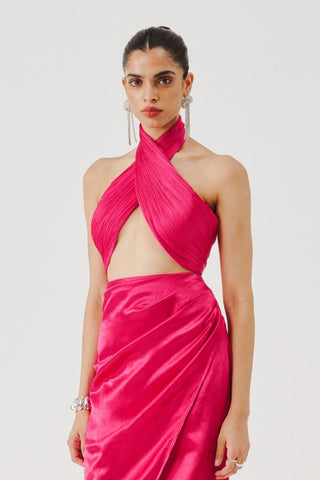 Halter Neck Top for Contemporary Wear – Pink Hope by Aroka