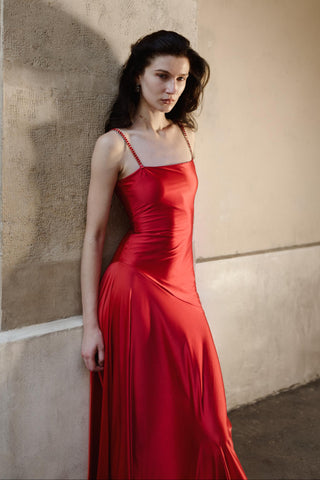 Dress Minimalist Wear - Red Nicole Dress by self-cntrd