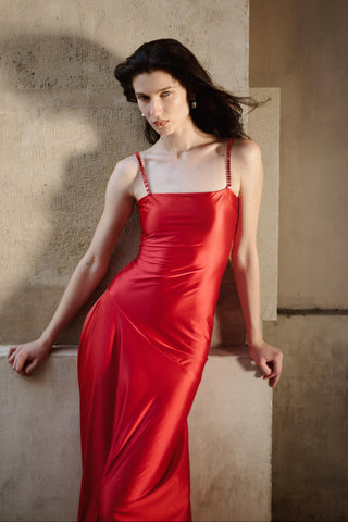 Dress Minimalist Wear - Red Nicole Dress by self-cntrd