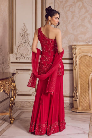 One Shoulder Kurta Set for Contemporary Wear – Tailored One-Shoulder by Sanya Gulati