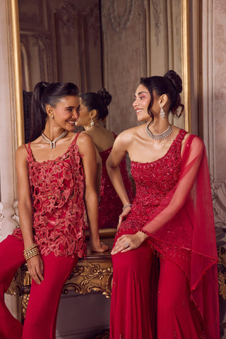 One Shoulder Kurta Set for Contemporary Wear – Tailored One-Shoulder by Sanya Gulati