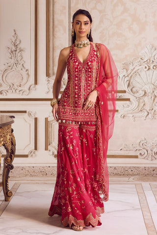 Kurta and Sharara Set for Contemporary Wear – Halter Kurta & Sharara by Sanya Gulati