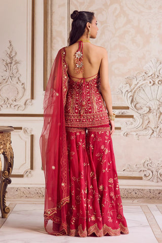 Kurta and Sharara Set for Contemporary Wear – Halter Kurta & Sharara by Sanya Gulati