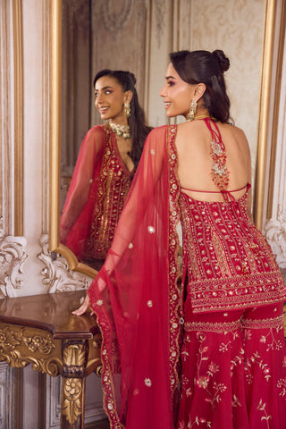 Kurta and Sharara Set for Contemporary Wear – Halter Kurta & Sharara by Sanya Gulati