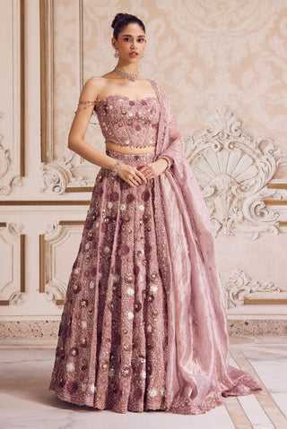 Lehenga Set for Indian Weddings – Pink Rose Corset by Sanya Gulati