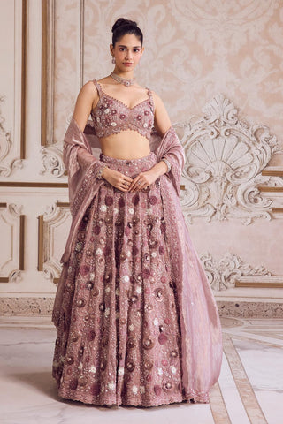 Lehenga Set for Indian Weddings – Pink Rose Blouse by Sanya Gulati